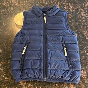 Hanna Andersson Navy Puffer Vest with Zipper Pockets Size 5